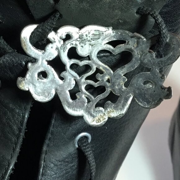 Ariat Heritage Kiltie Women's Size 6.5M Black Leather Western Roper Boots - Picture 9 of 10